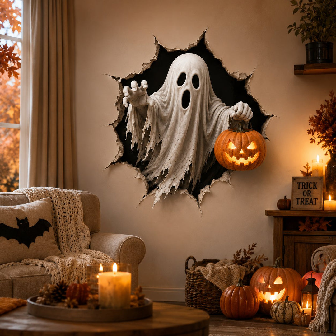 3D-halloweenmuurstickers voor griezelige inbraakdecoratie
