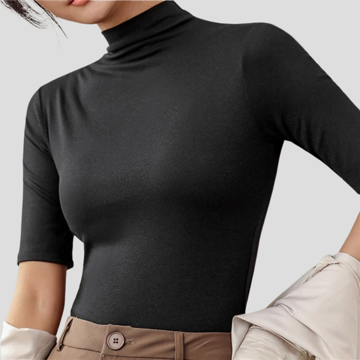 Women's Ultra-Thin Seamless Turtleneck Top