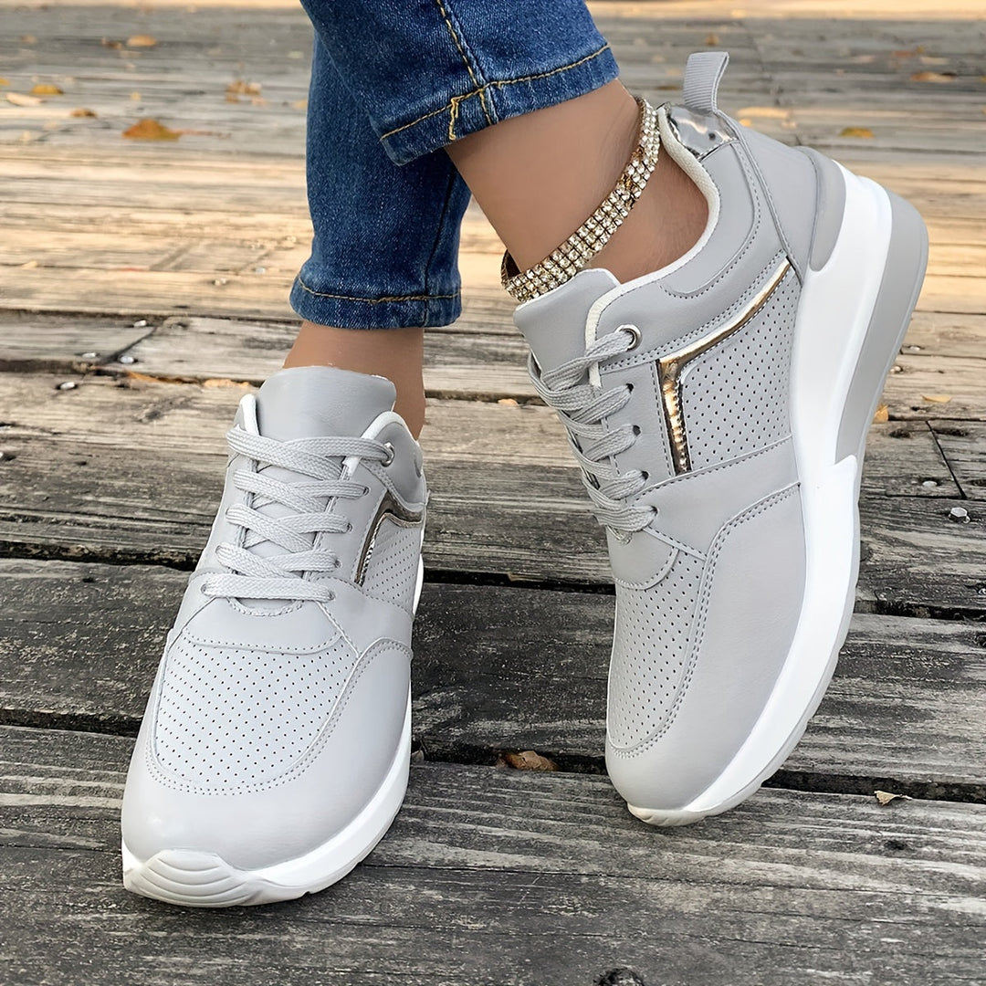 Women's Solid Color Sneakers for Everyday Wear-The Yellow Prime