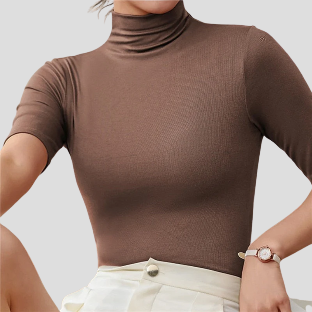 Women's Ultra-Thin Seamless Turtleneck Top