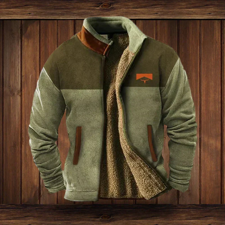 Men's Warm Western-Style Jacket for Cold Weather Comfort