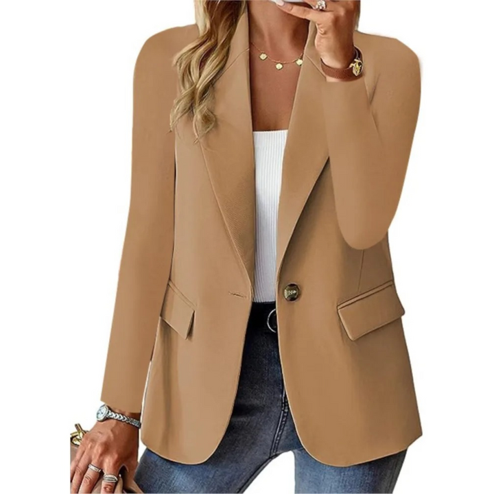Women's Casual Blazer with Long Sleeves for Effortless Style-The Yellow Prime