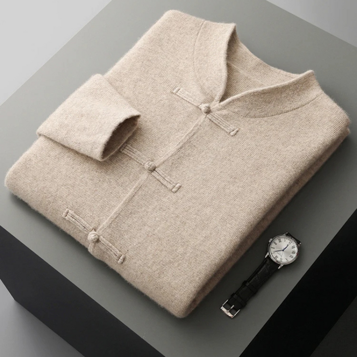Men's Merino Wool Cardigan - Stylish and Comfortable Knitwear-The Yellow Prime