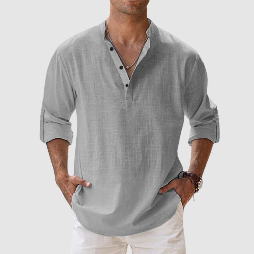 Men's Breathable Linen Shirt-The Yellow Prime