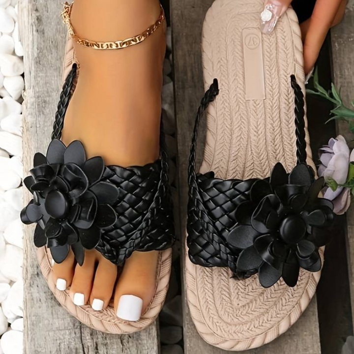 Women's Elegant Braided Straps Open Toe Sandals-The Yellow Prime