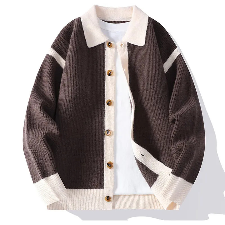 Men's Varsity Knit Cardigan - Stylish and Comfortable-The Yellow Prime