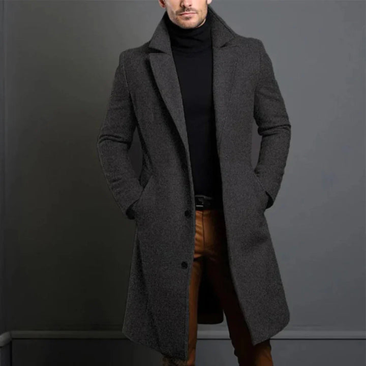 Men's Wool Blend Overcoat – Stylish Outerwear for Cool Weather