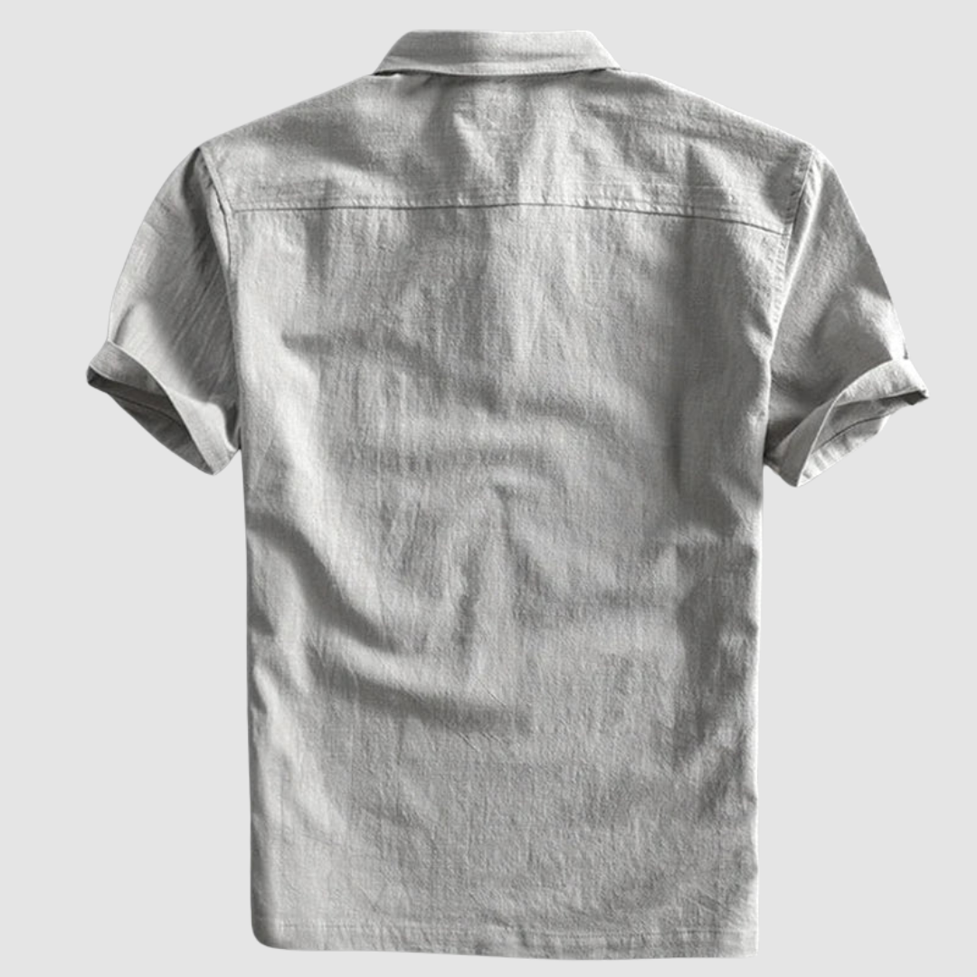 Men's Linen Polo Shirt-The Yellow Prime