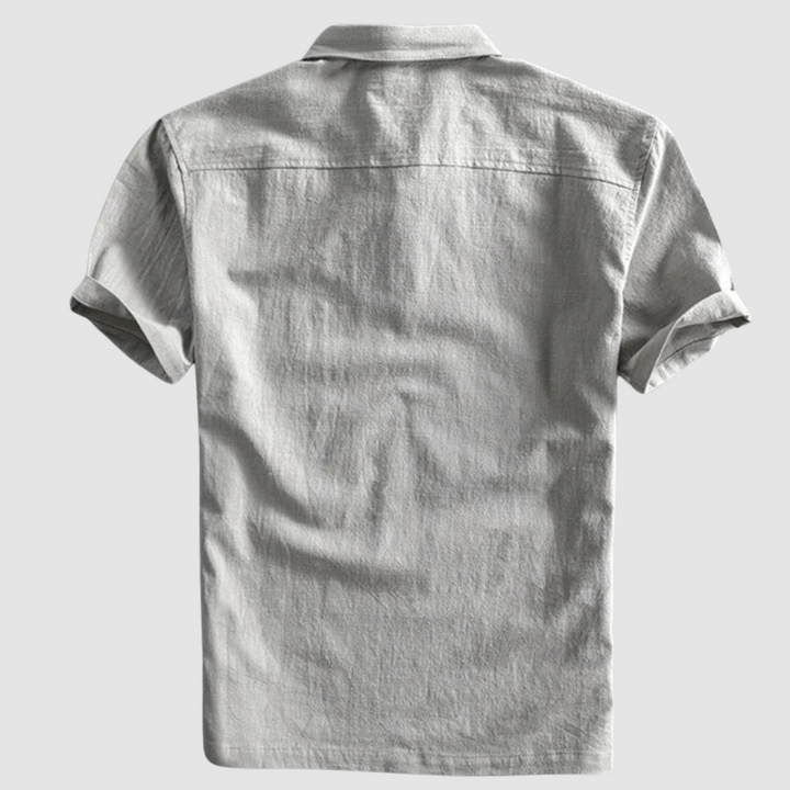 Men's Linen Polo Shirt-The Yellow Prime