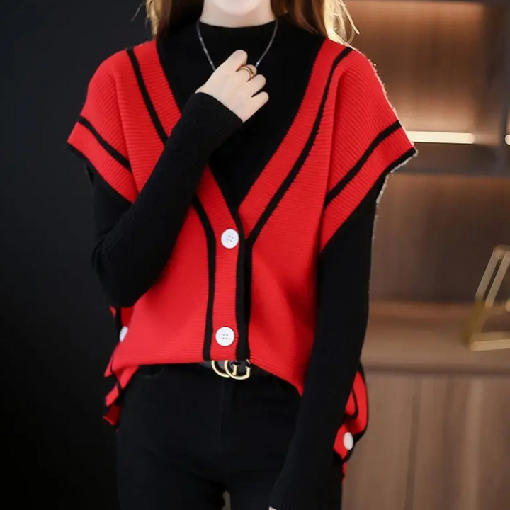 Women's V-Neck Contour Cardigan-The Yellow Prime