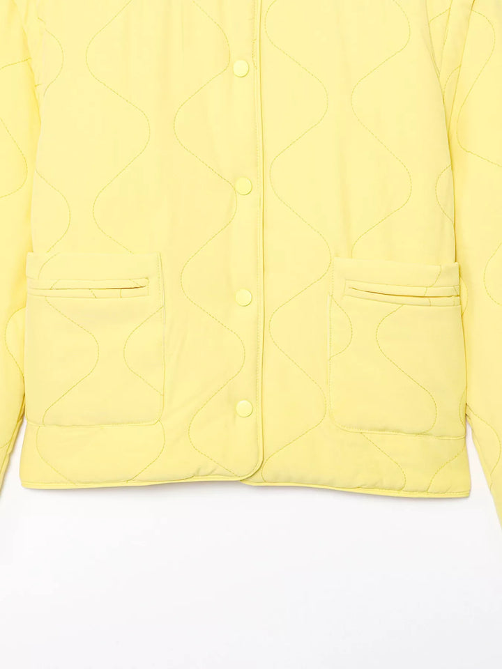 Veste matelassée légère pour femme, fermeture à boutons-pression sur le devant, tailles S-L