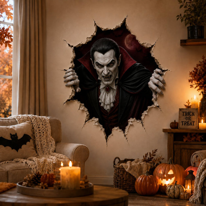 3D-halloweenmuurstickers voor griezelige inbraakdecoratie
