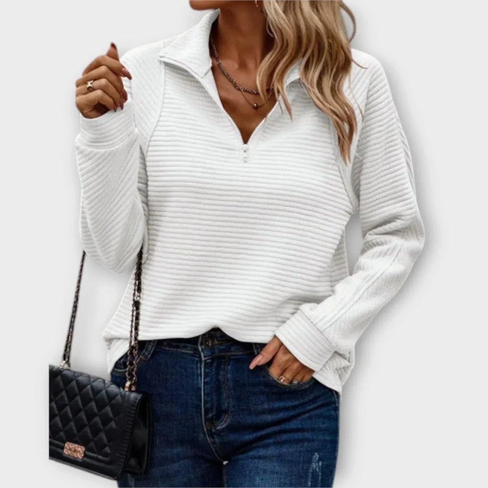 Dalia | Women's Half-Zip Pullover-The Yellow Prime