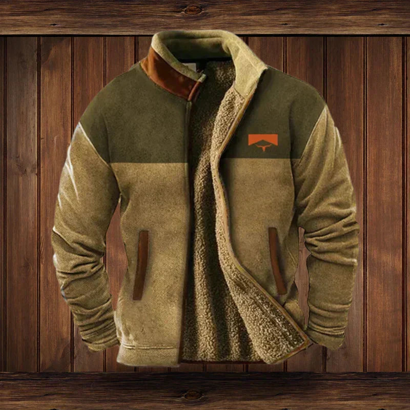 Men's Warm Western-Style Jacket for Cold Weather Comfort