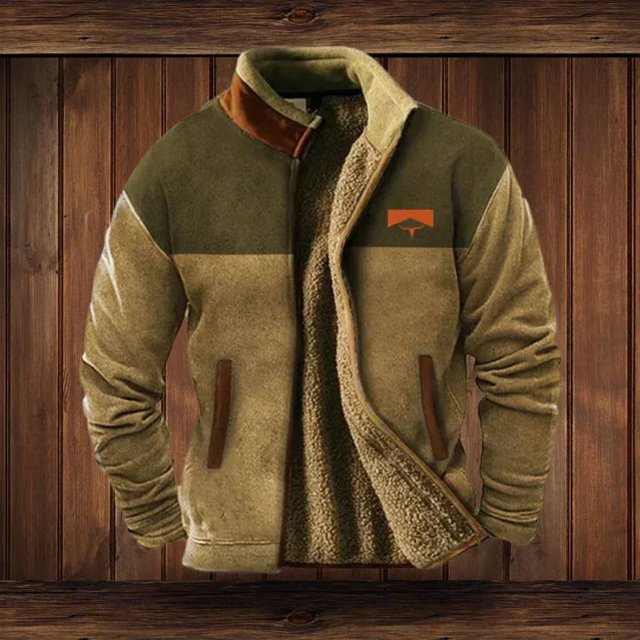 Men's Warm Western-Style Jacket for Cold Weather Comfort