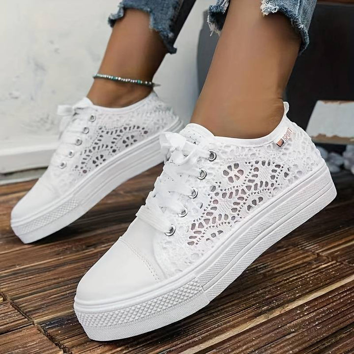 Women's Stylish and Breathable Lace Sneakers-The Yellow Prime