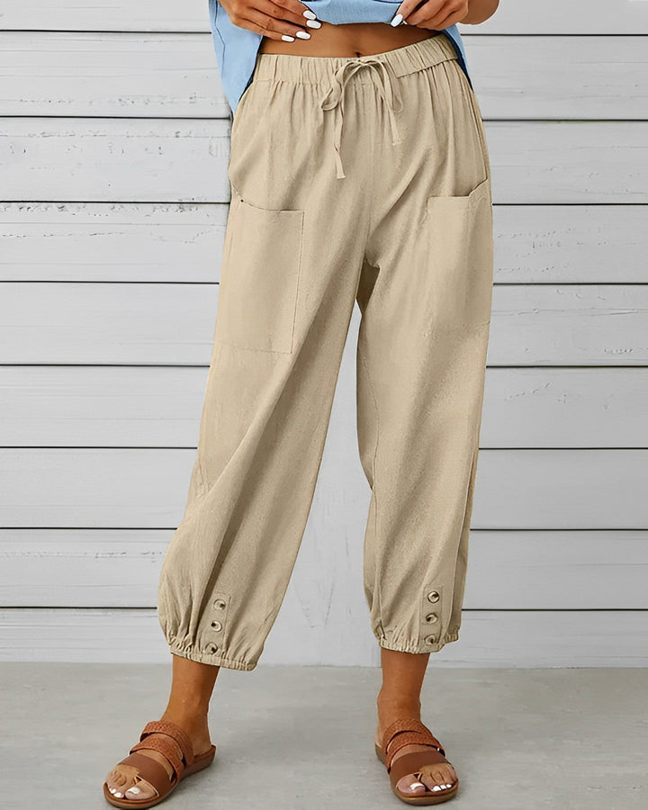 Maya | Women's Fashionable High-Waisted Wide Leg Pants-The Yellow Prime