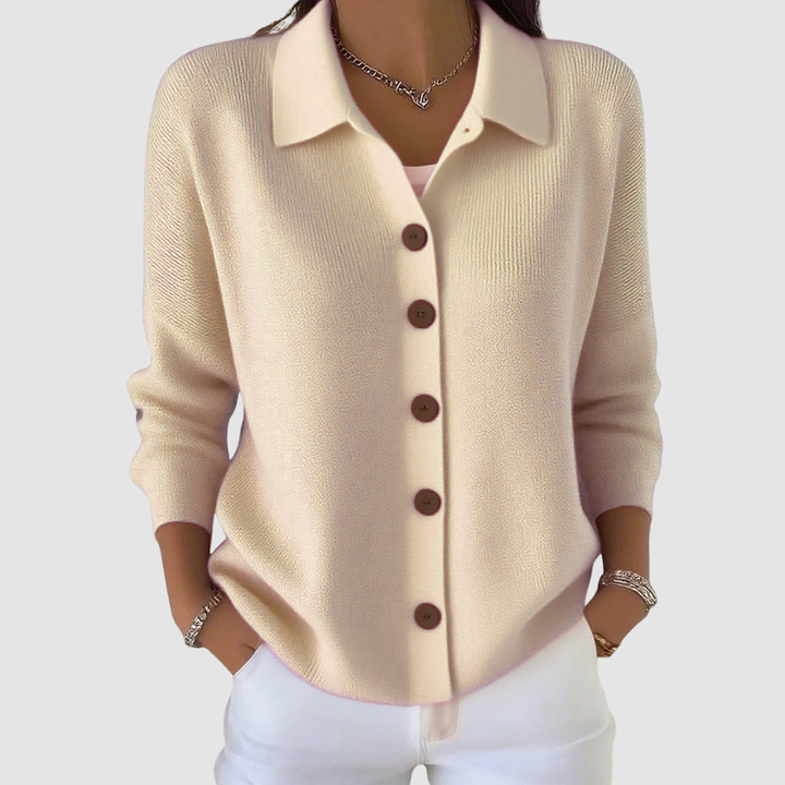 Riah | Women's Button-Up Knit Cardigan-The Yellow Prime
