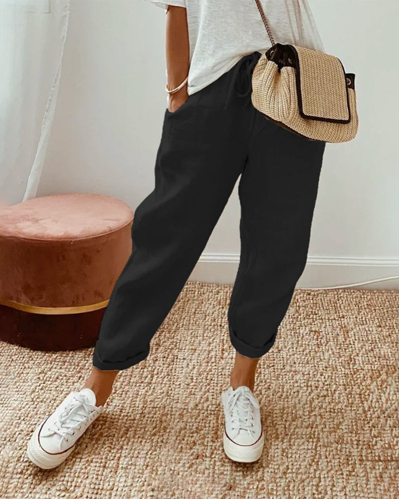 Women's Casual Elegant Trousers for Versatile Style-The Yellow Prime
