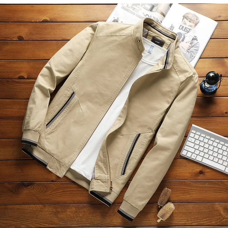 Men's Stylish Cotton Bomber Jacket with Classic Fit