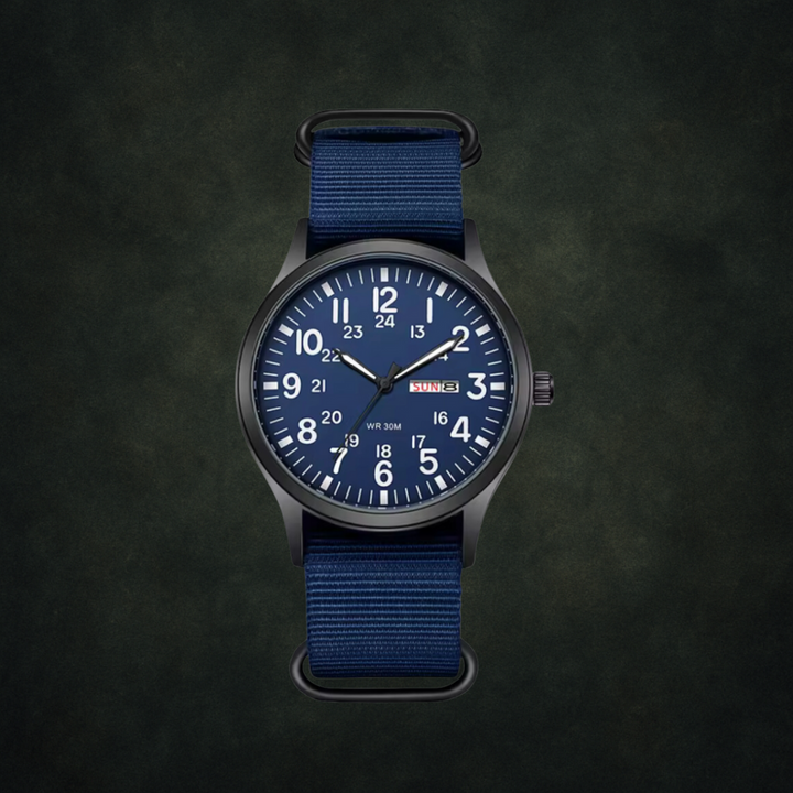 Men's Durable Military-Style Waterproof Watch – Scratch-Resistant 42mm Dial-The Yellow Prime
