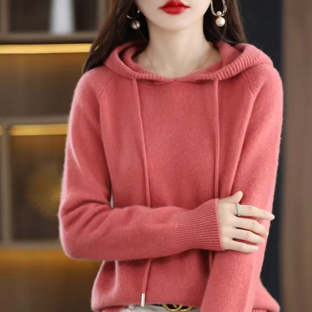 Women's Warm Cozy Knit Hoodie - Soft, Relaxed Fit-The Yellow Prime