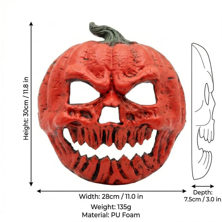 Griezelig Halloween-masker met pompoen en schedel