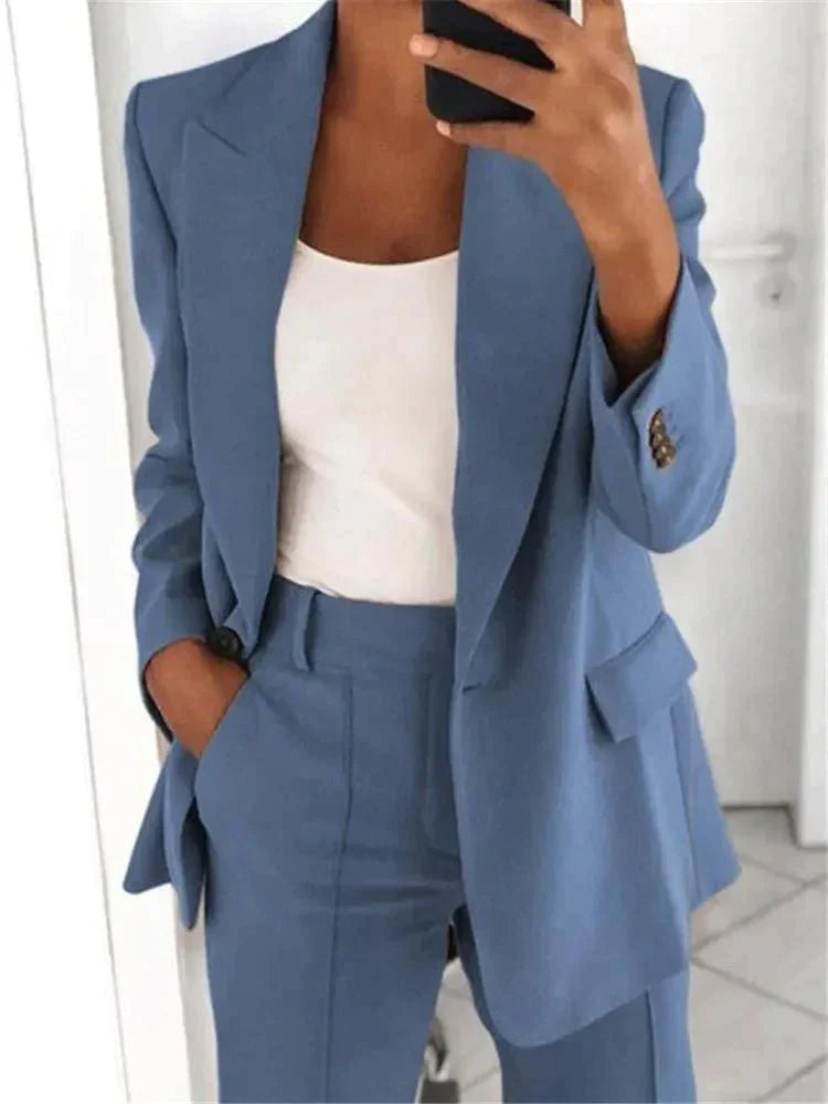 Women's Stylish Blazer Suit - Flattering Fit for Any Occasion-The Yellow Prime