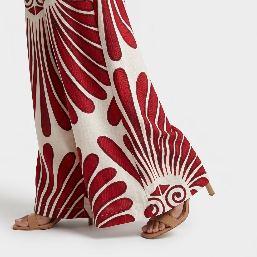 Women's Floral Summer Jumpsuit with Elastic Bodice