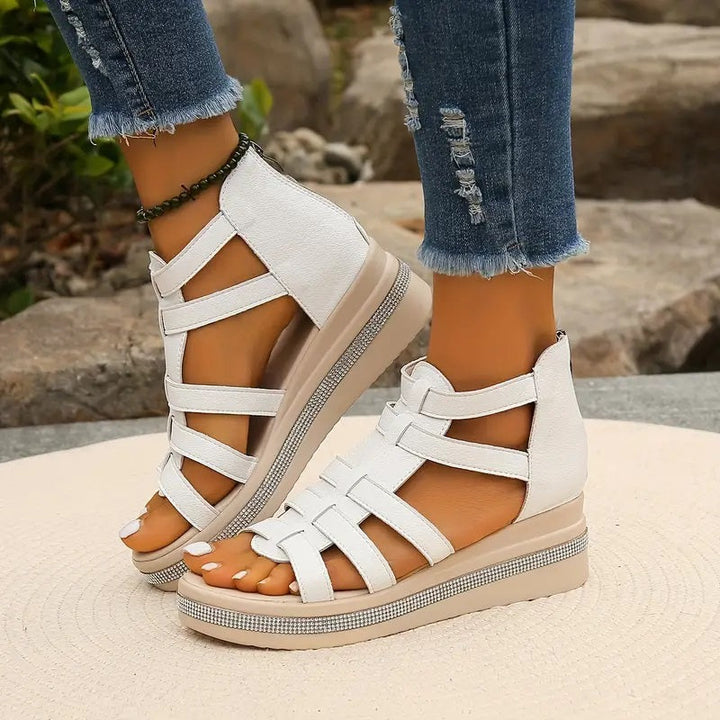 Agnes | Women's Multi-Strap Platform Sandals-The Yellow Prime