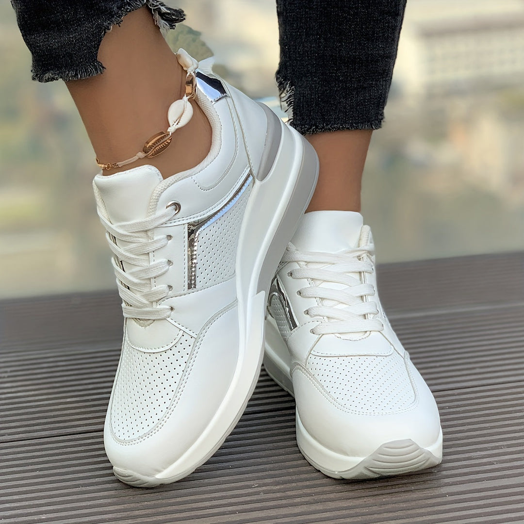Women's Solid Color Sneakers for Everyday Wear-The Yellow Prime