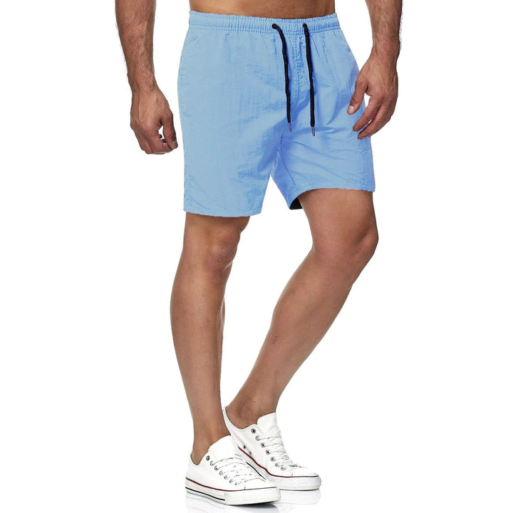 Men's Quick-Drying Solid Color Fitness Swim Trunks-The Yellow Prime