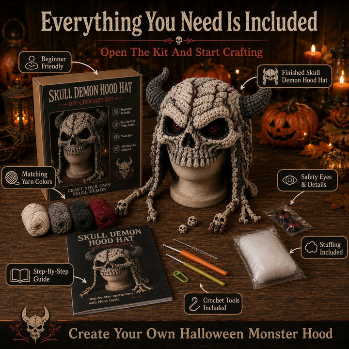 DIY-haakpakket voor een monsterkap