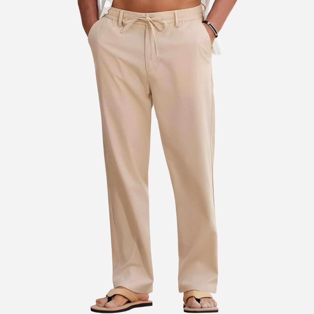 Men's Lightweight Cotton Linen Trousers-The Yellow Prime