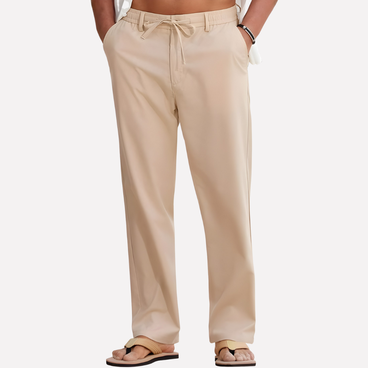Men's Lightweight Cotton Linen Trousers-The Yellow Prime