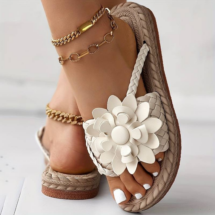 Women's Elegant Braided Straps Open Toe Sandals-The Yellow Prime
