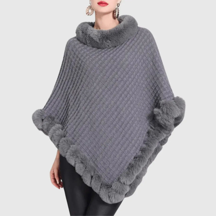 Women's Warm Cozy Poncho - Slouchy Cowl, Acrylic for Fall-The Yellow Prime