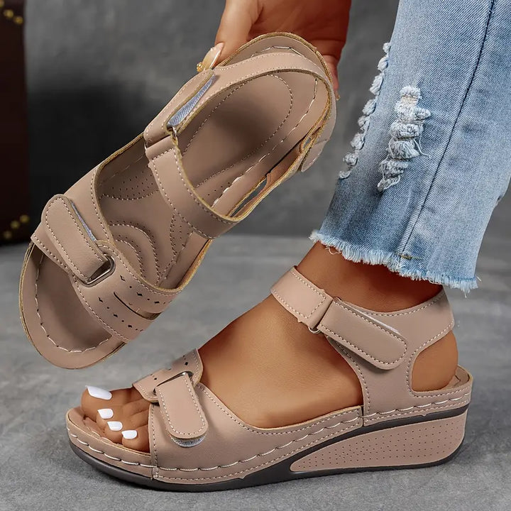 Theresa | Women's Open Toe Ankle Strap Platform Sandals-The Yellow Prime