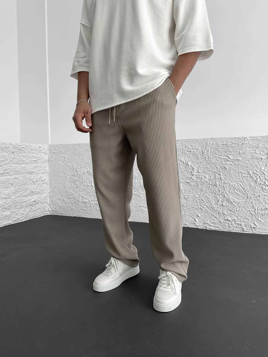 François | Men's Ribbed Spandex Comfort Pants-The Yellow Prime
