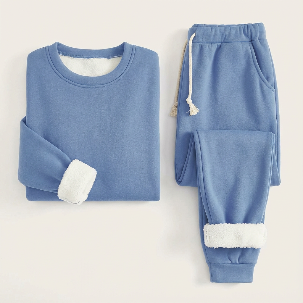 Ensemble d'intérieur confortable pour femme doublé en polaire