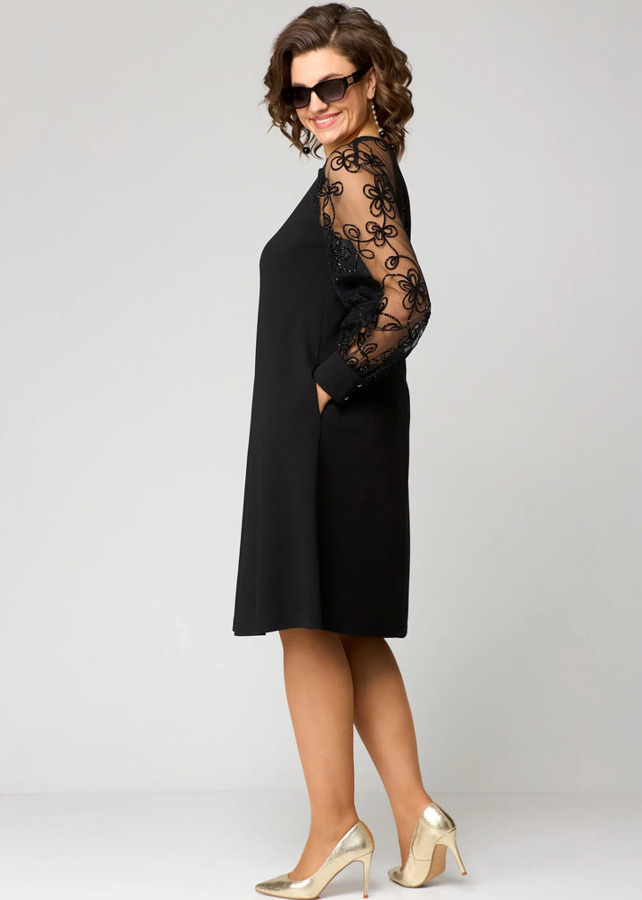 Edyth | Women's Elegant Lace Dress-The Yellow Prime