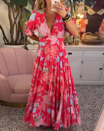 Sienna | Women's Gentle Floral Elegance Dress-The Yellow Prime