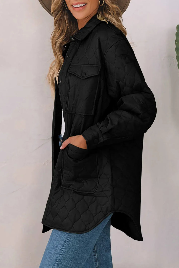 Women's Winter Coat, Snap Front, Collared, Sizes S-2XL
