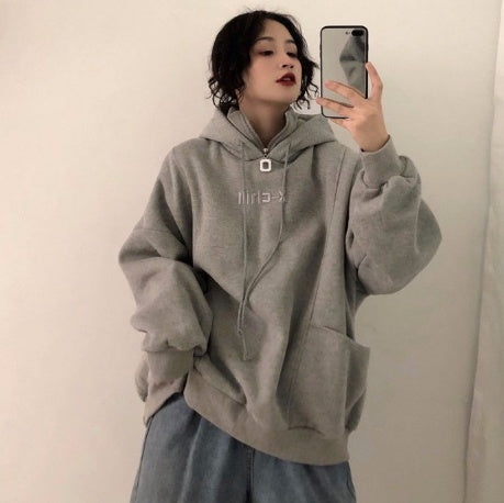 Women's Oversized Cozy Fleece Hoodie - Mid Length Winter Wear-The Yellow Prime