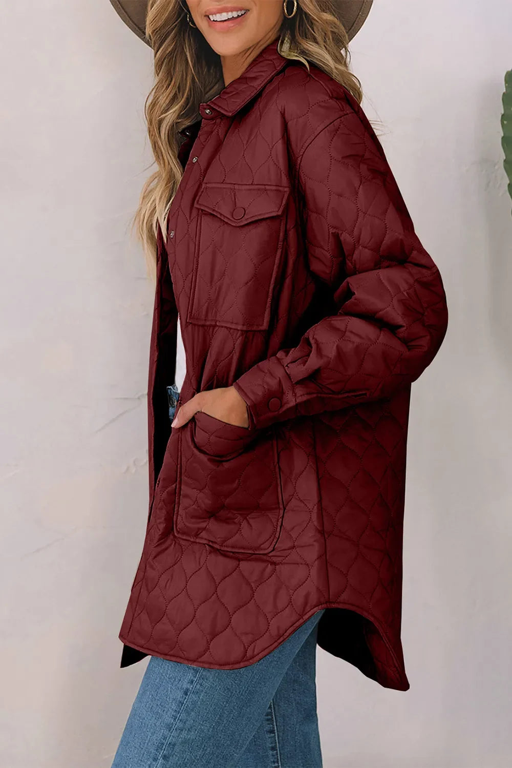 Women's Winter Coat, Snap Front, Collared, Sizes S-2XL