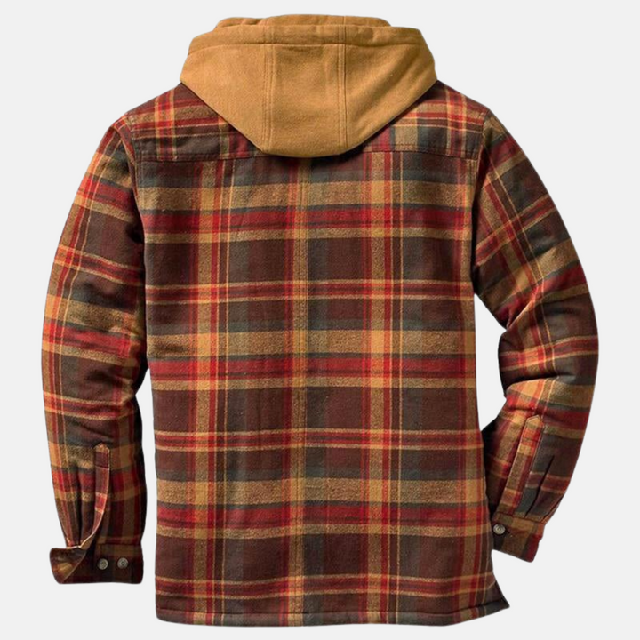 Chemise-veste matelassée en flanelle pour homme