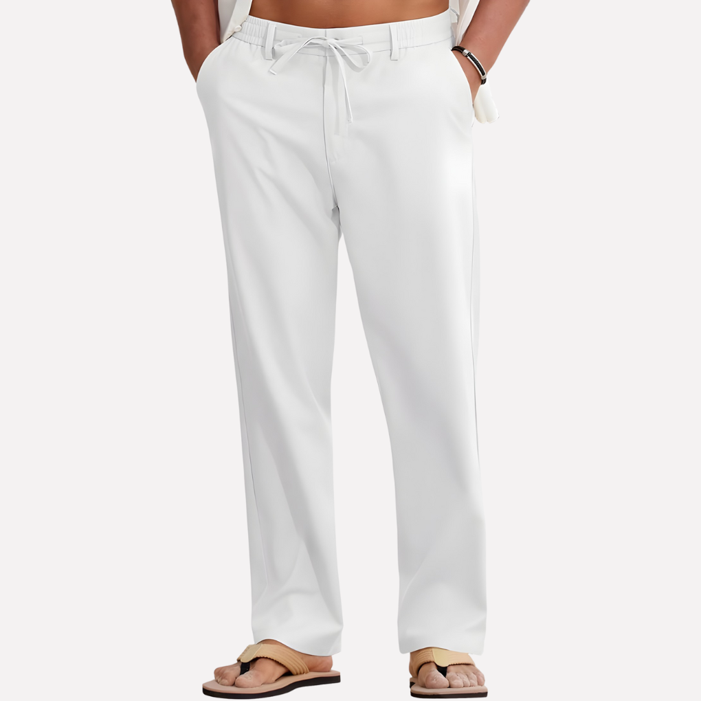 Men's Lightweight Cotton Linen Trousers-The Yellow Prime