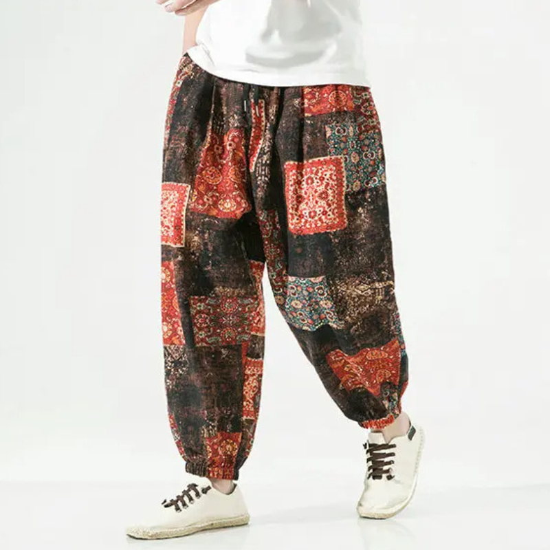 Men's Cotton Patch Joggers - Comfortable and Stylish-The Yellow Prime