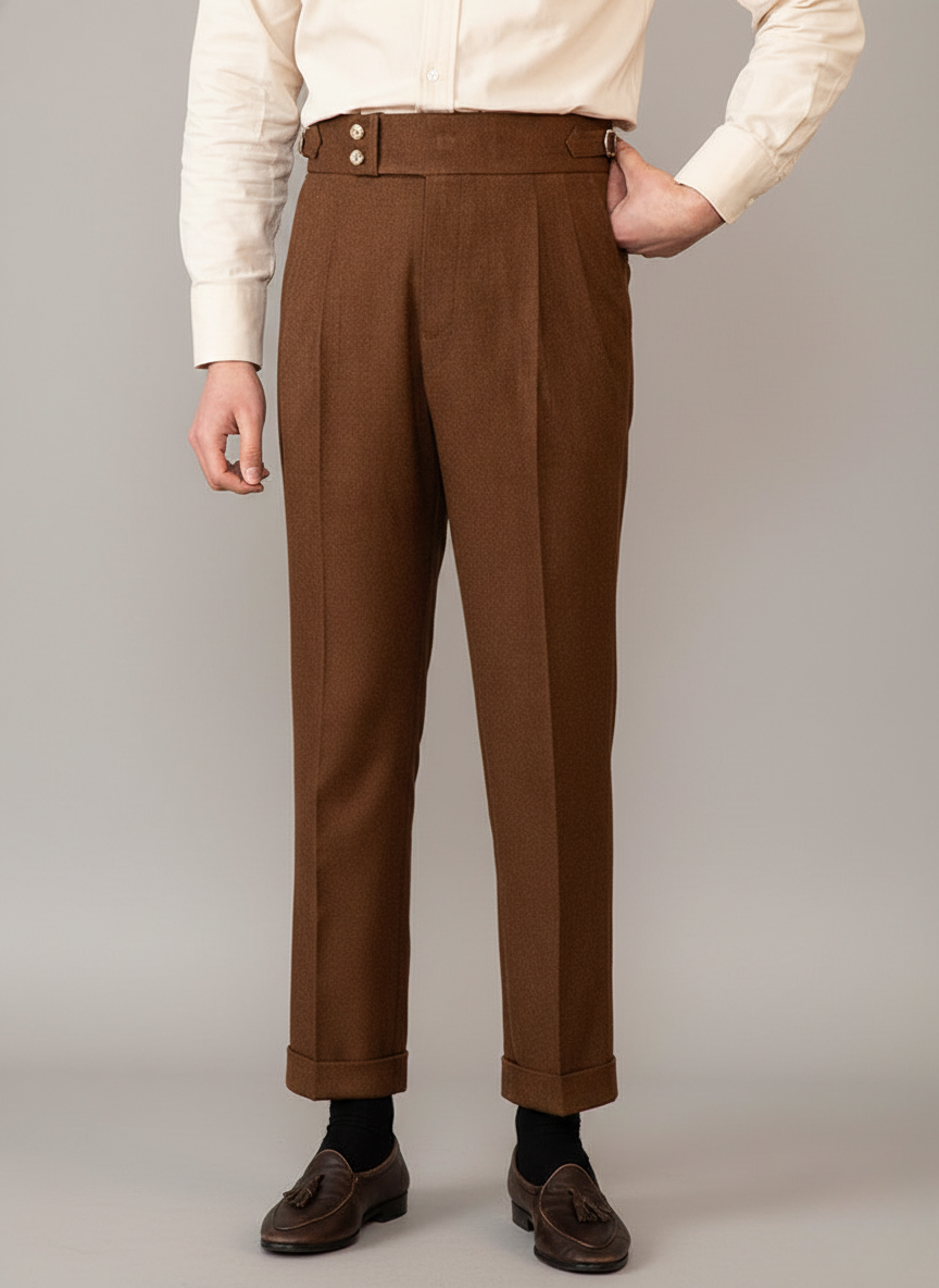 Luke | Men's Tailored Straight Leg Trousers