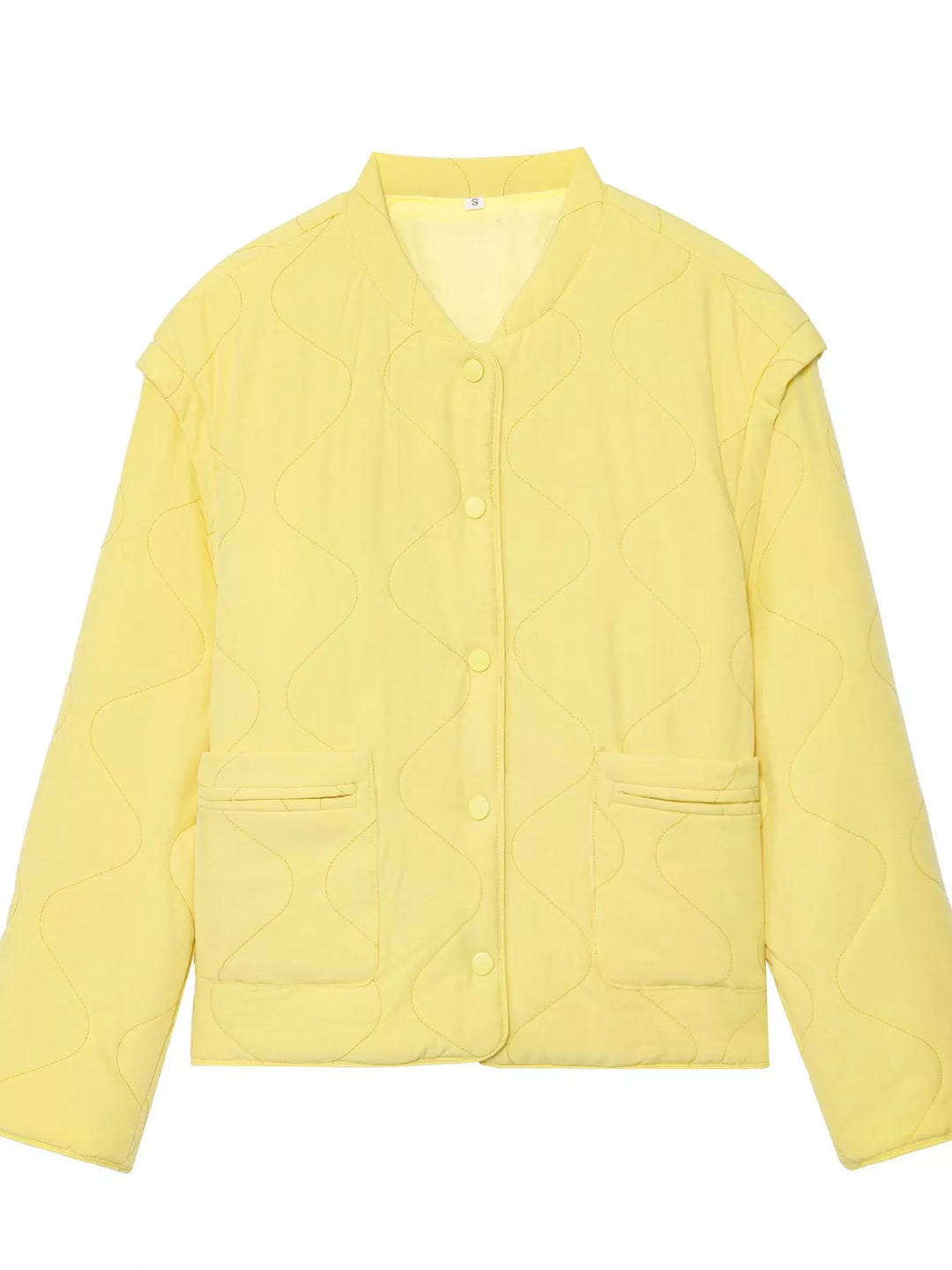 Veste matelassée légère pour femme, fermeture à boutons-pression sur le devant, tailles S-L